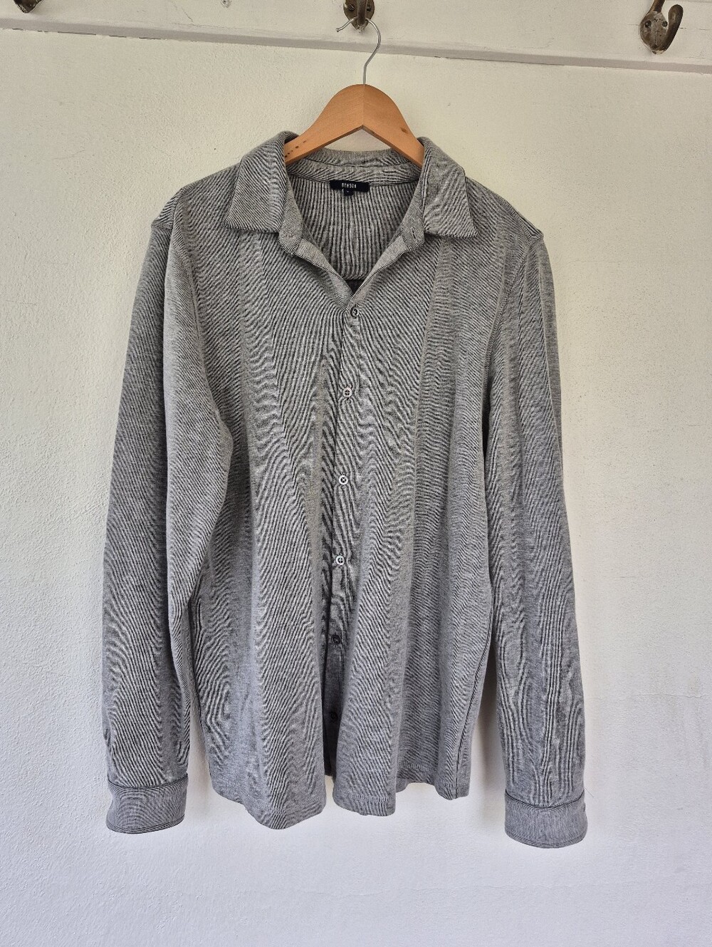 Benson Cotton Wool Cashmere Blend Casual Button Down Shirt Size Large
